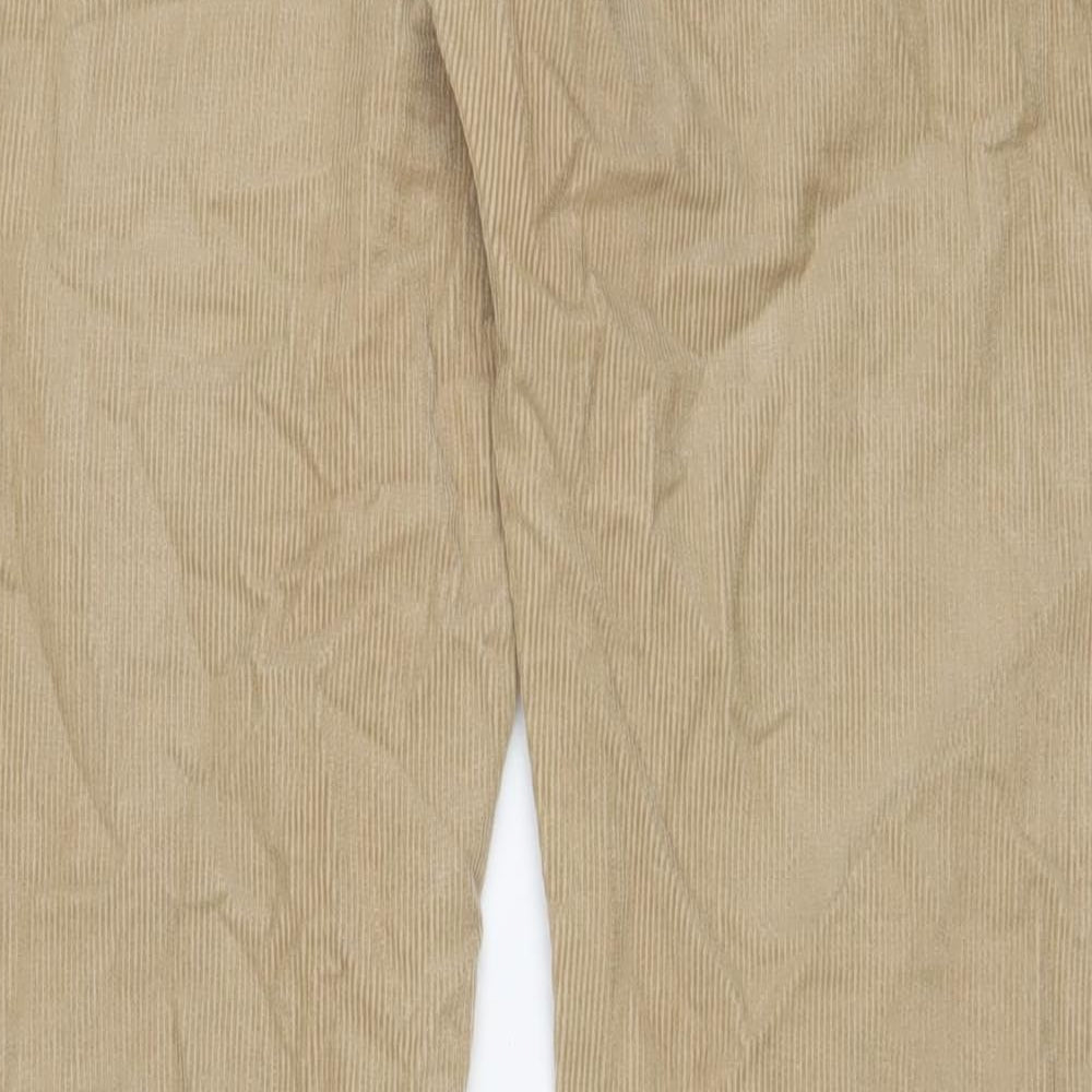 Calvin Klein Womens Beige Cotton Trousers Size 29 in L31 in Regular Zip