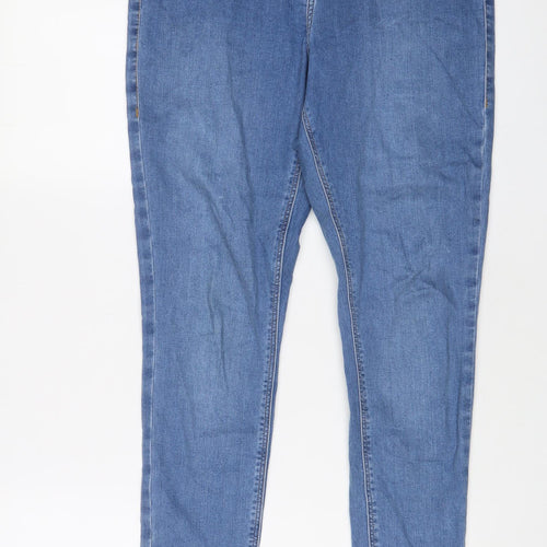 Tophop Womens Blue Cotton Skinny Jeans Size 32 in L32 in Regular Zip