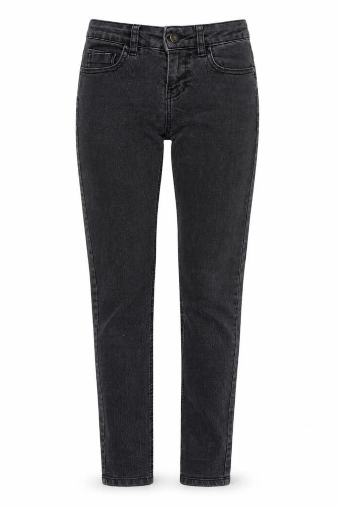 Denim & Co. Womens Grey Cotton Blend Straight Jeans Size 6 L28 in Regular Zip