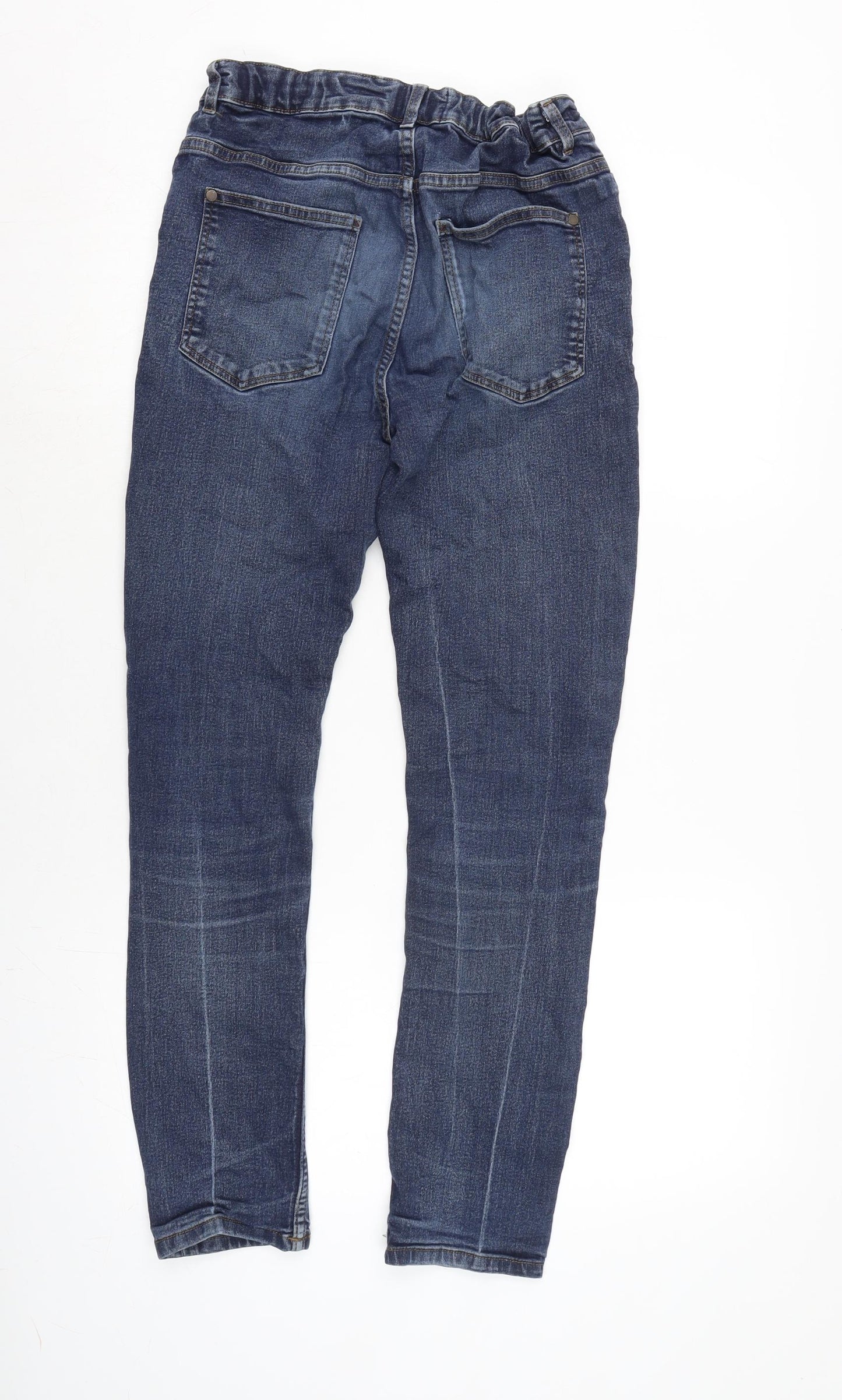 NEXT Girls Blue Cotton Straight Jeans Size 16 Years L27 in Regular Zip