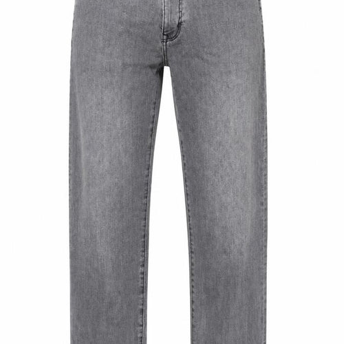Easy Mens Grey Cotton Blend Straight Jeans Size 32 in L31 in Regular Zip