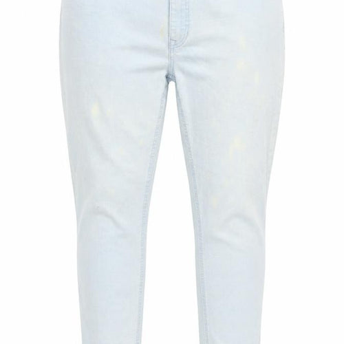 Avenue Womens Blue Cotton Blend Straight Jeans Size 18 L30 in Regular Zip