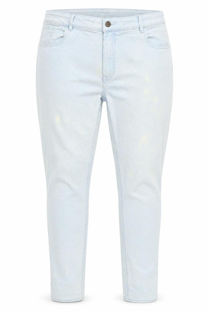 Avenue Womens Blue Cotton Blend Straight Jeans Size 18 L30 in Regular Zip