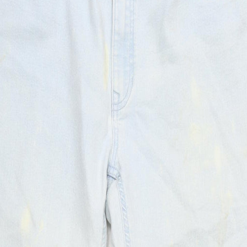 Avenue Womens Blue Cotton Blend Straight Jeans Size 18 L30 in Regular Zip