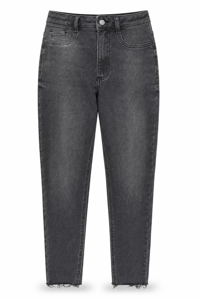 New Look Womens Green Cotton Blend Skinny Jeans Size 10 L24 in Regular Zip - Raw Hem.