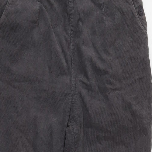 Trail board Womens Grey Cotton Trousers Size 8 L25.5 in Regular Button