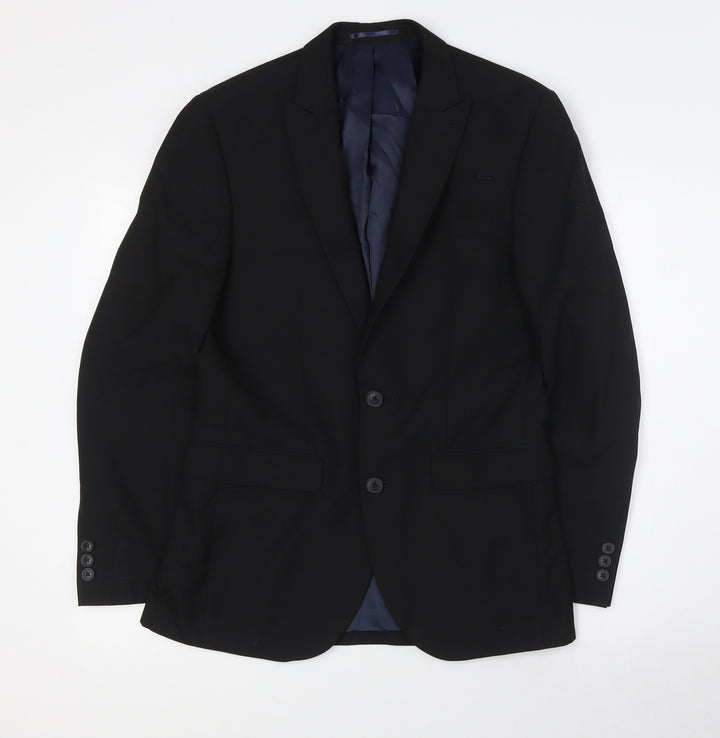NEXT Mens Blue Polyester Jacket Suit Jacket Size 36 Regular