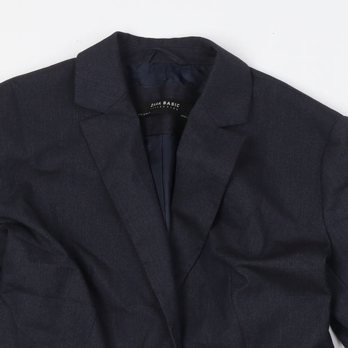 Zara Womens Grey Jacket Size 6 Button - Fitted