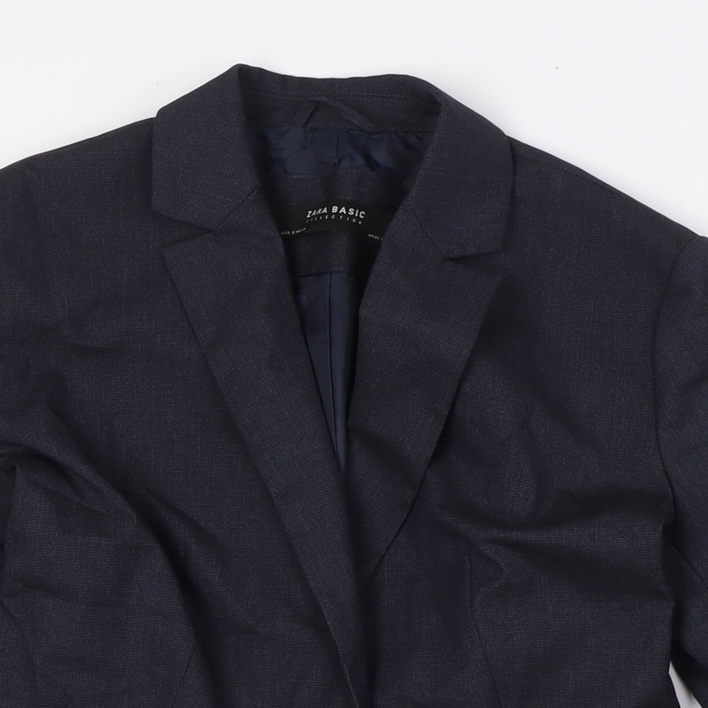 Zara Womens Grey Jacket Size 6 Button - Fitted