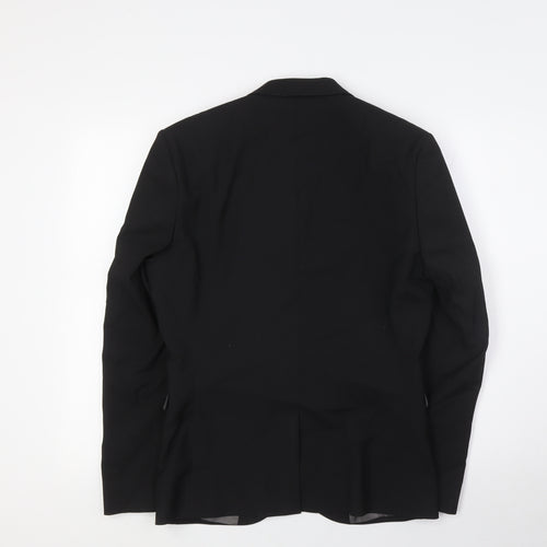NEXT Mens Black Polyester Jacket Suit Jacket Size 36 Regular