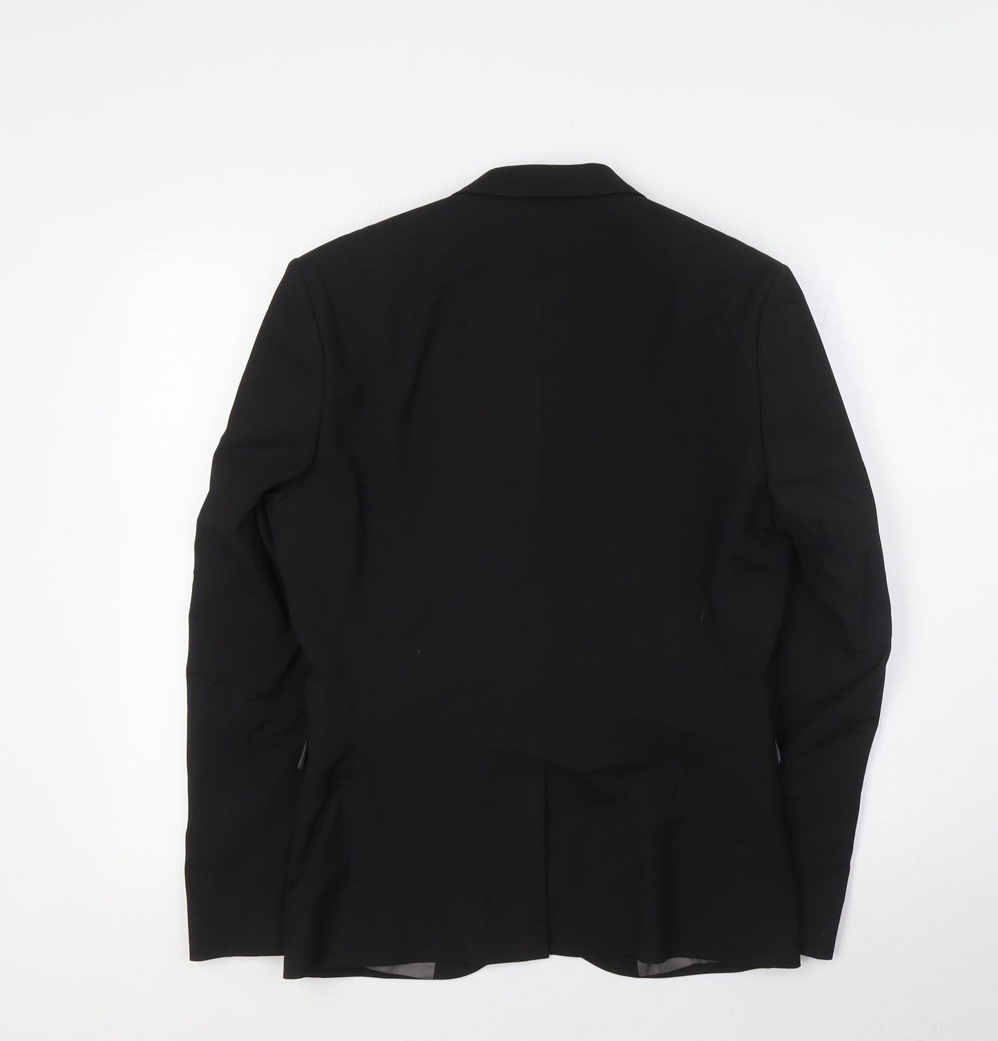 NEXT Mens Black Polyester Jacket Suit Jacket Size 36 Regular