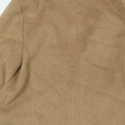 Dorothy Perkins Womens Beige Overcoat Coat Size 8 Button