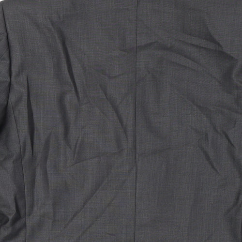 Butler & Wilson Mens Grey Polyester Jacket Suit Jacket Size 36 Regular
