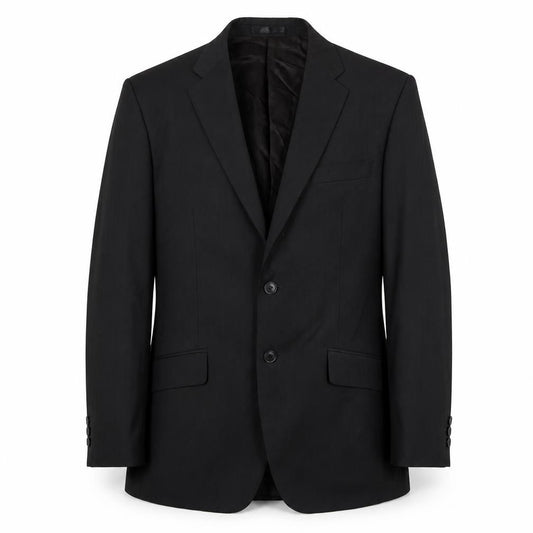 Front view of Burton men’s brown polyester jacket suit jacket, size 38, regular
