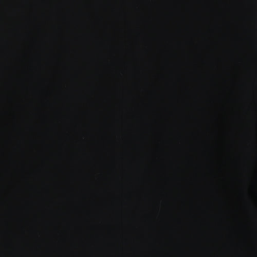 Marks and Spencer Womens Black Overcoat Coat Size M Button