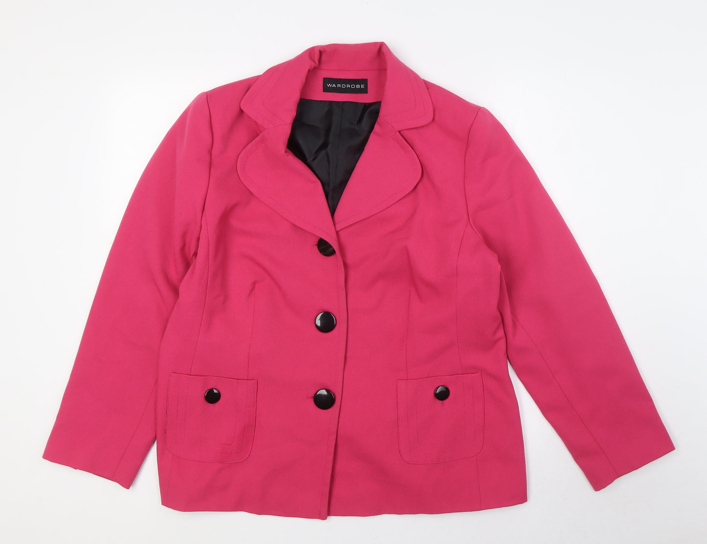 Wardrobe Womens Pink Jacket Size 18 Button