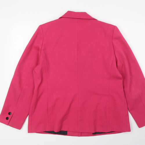 Wardrobe Womens Pink Jacket Size 18 Button