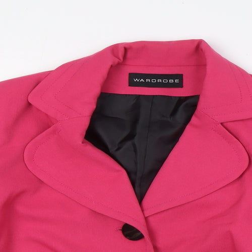 Wardrobe Womens Pink Jacket Size 18 Button