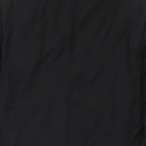 Topman Mens Black Polyester Jacket Suit Jacket Size 36 Regular