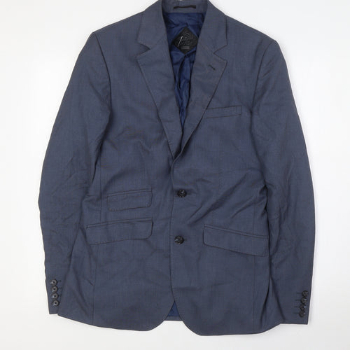 ASOS Mens Grey Polyester Jacket Suit Jacket Size 36 Regular