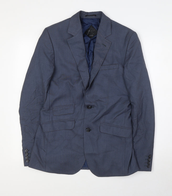 ASOS Mens Grey Polyester Jacket Suit Jacket Size 36 Regular