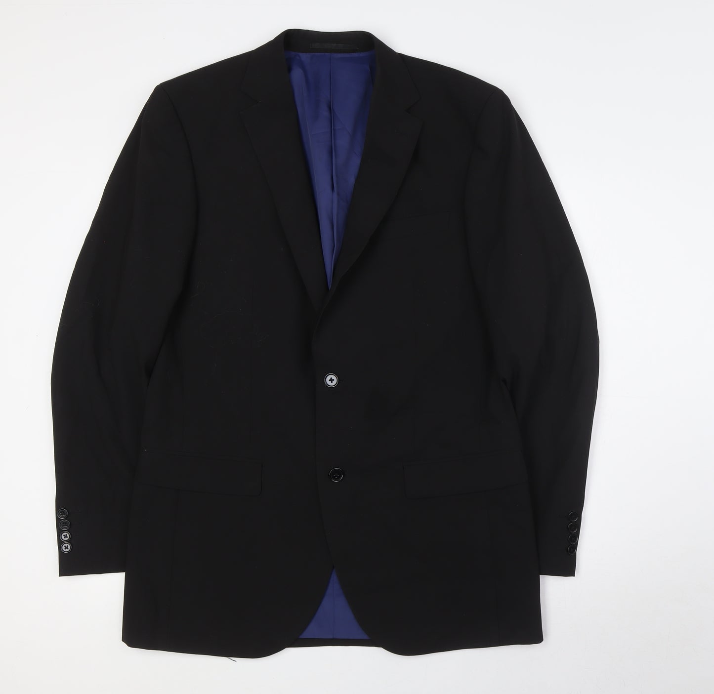 Greenwoods Mens Black Polyester Jacket Suit Jacket Size 40 Big & Tall