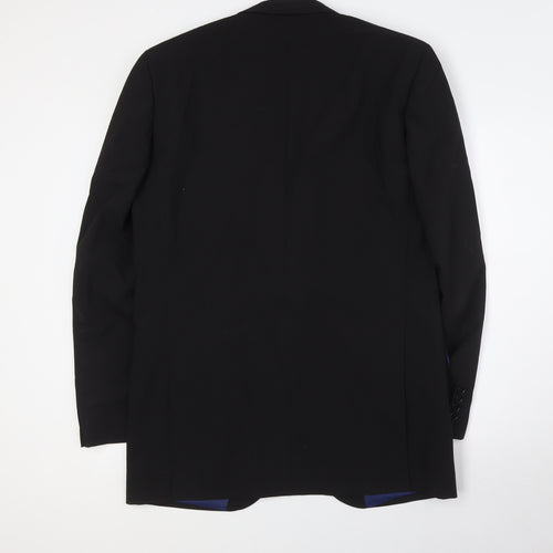 Greenwoods Mens Black Polyester Jacket Suit Jacket Size 40 Big & Tall