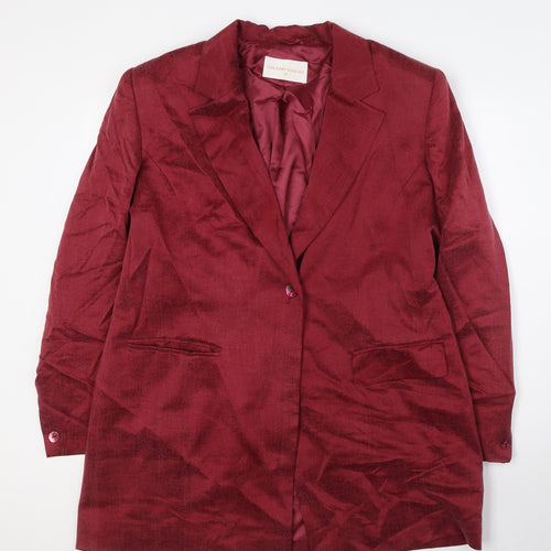 Country Casuals Womens Red Jacket Size 18 Button