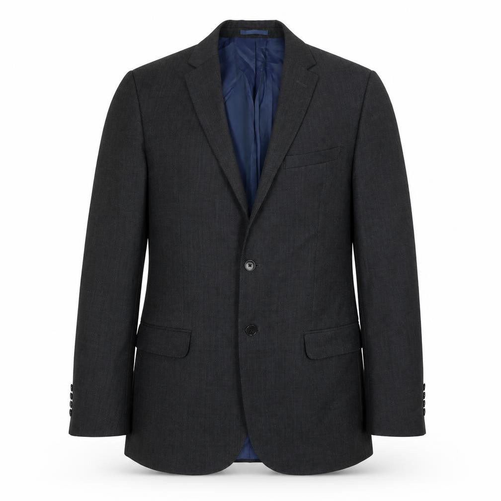 Front view of John Lewis men’s grey wool jacket suit jacket, size 38, big & tall