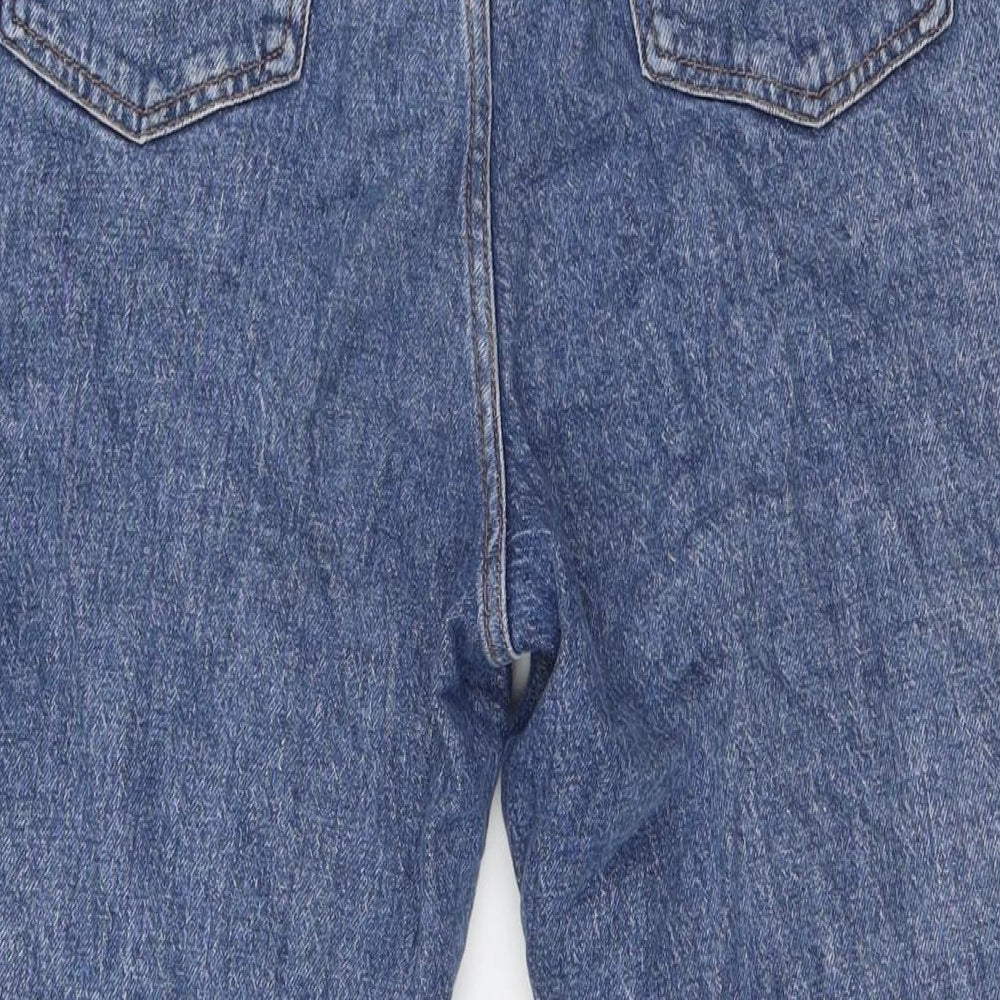 TU Womens Blue Cotton Mom Jeans Size 14 L29 in Regular Button