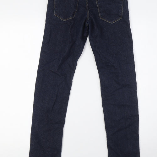 &Denim Girls Blue Cotton Skinny Jeans Size 10-11 Years L29 in Regular Button