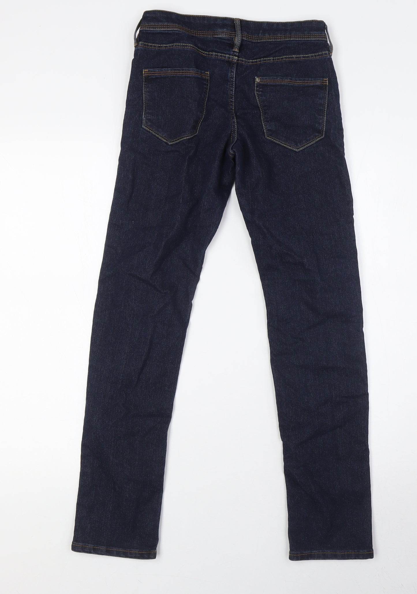 &Denim Girls Blue Cotton Skinny Jeans Size 10-11 Years L29 in Regular Button