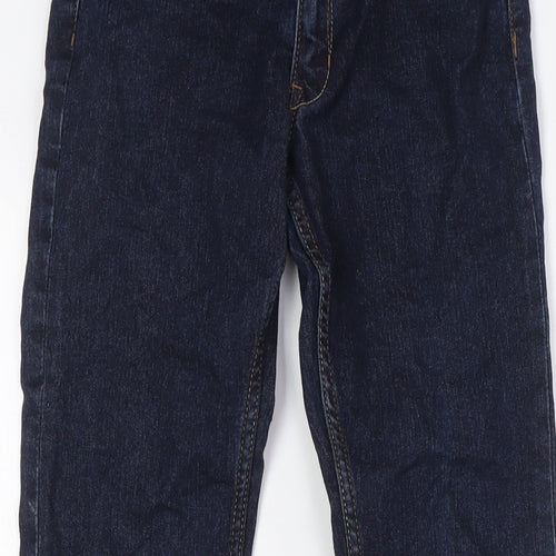 &Denim Girls Blue Cotton Skinny Jeans Size 10-11 Years L29 in Regular Button