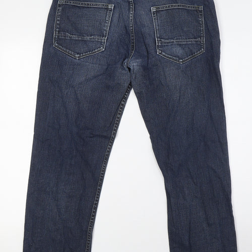 NEXT Mens Blue Cotton Skinny Jeans Size 34 in L28 in Regular Button