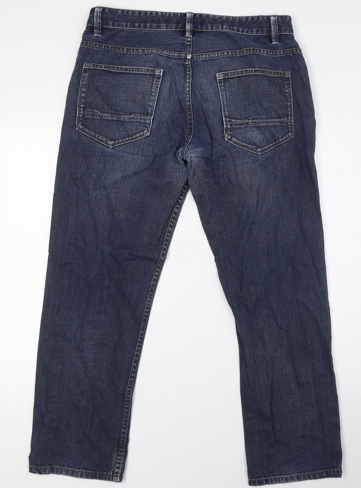 NEXT Mens Blue Cotton Skinny Jeans Size 34 in L28 in Regular Button