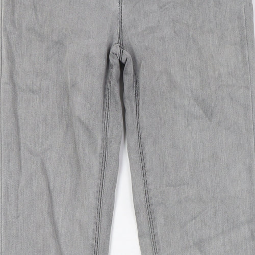 Denim Co Womens Grey Cotton Skinny Jeans Size 8 L32 in Regular Button