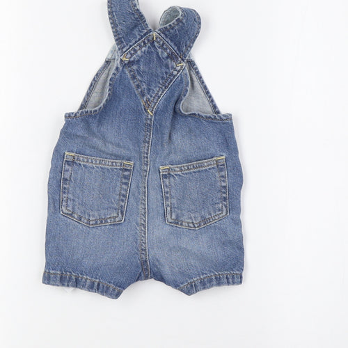 Gap Baby Blue 100% Cotton Dungaree One-Piece Size 0-3 Months Button