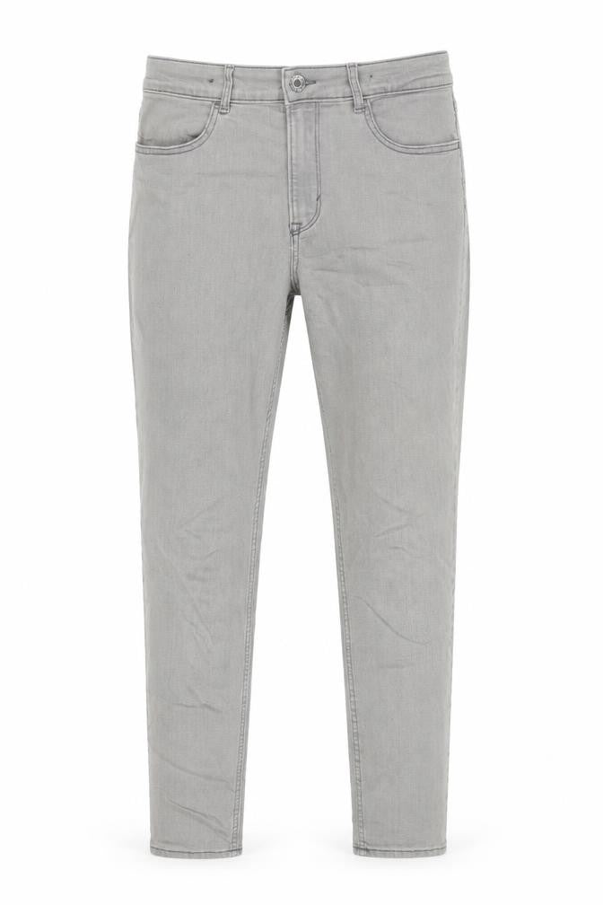 H&M Girls Grey Cotton Skinny Jeans Size 14 Years L29 in Slim Button - Adjustable Waist