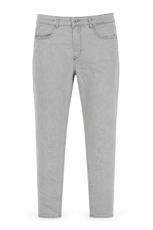 H&M Girls Grey Cotton Skinny Jeans Size 14 Years L29 in Slim Button - Adjustable Waist