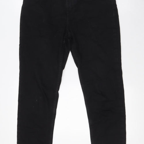 H&M Girls Black Cotton Skinny Jeans Size 14 Years L29 in Regular Button