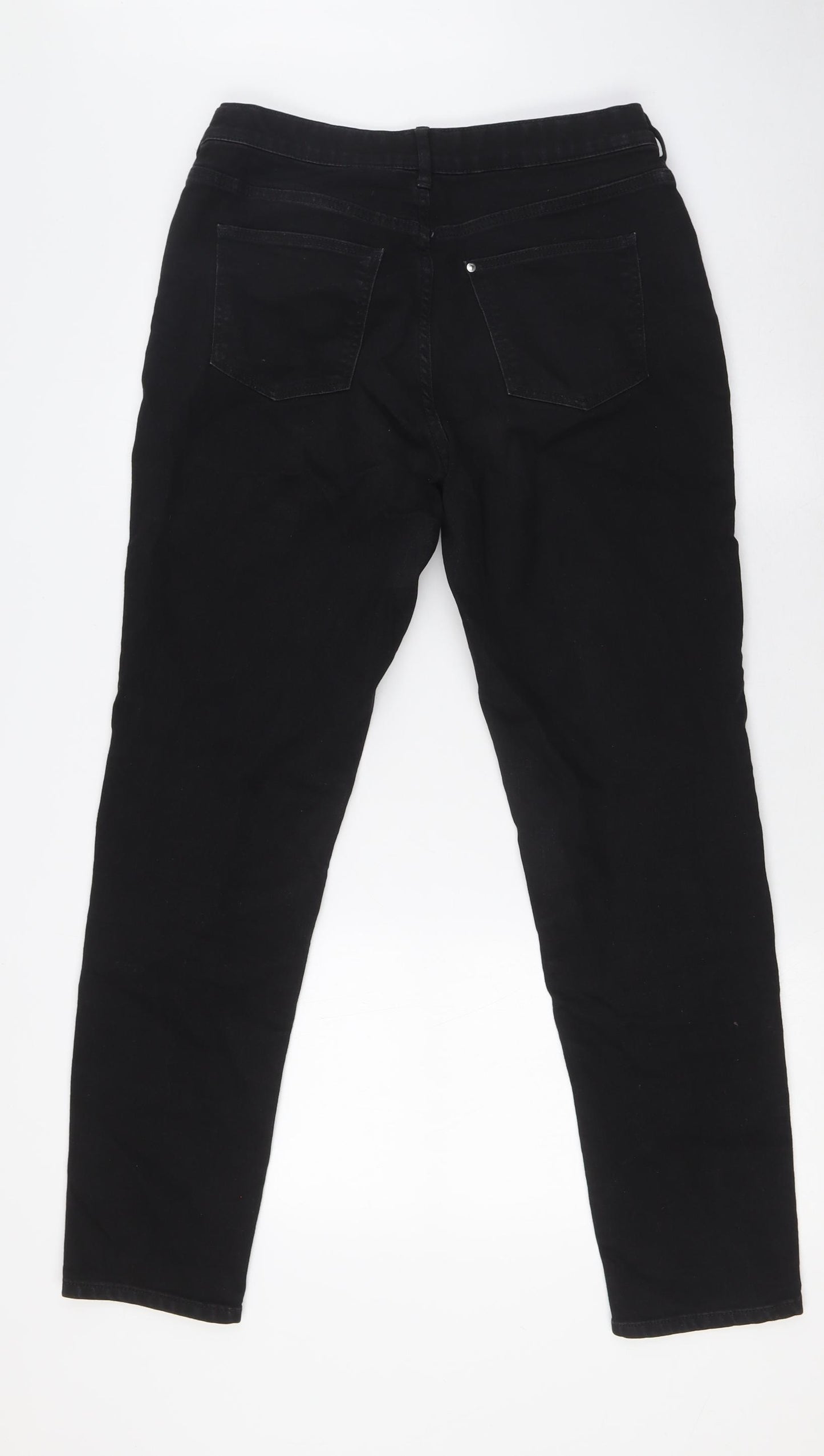 H&M Girls Black Cotton Skinny Jeans Size 14 Years L29 in Regular Button