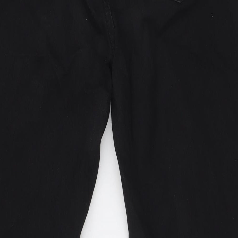 H&M Girls Black Cotton Skinny Jeans Size 14 Years L29 in Regular Button