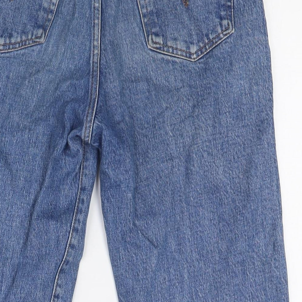 Levi's Womens Blue Cotton Straight Jeans Size 26 in L27 in Regular Button