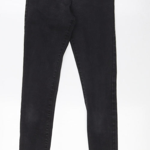 denim co Womens Black Cotton Skinny Jeans Size 10 L30 in Regular Button