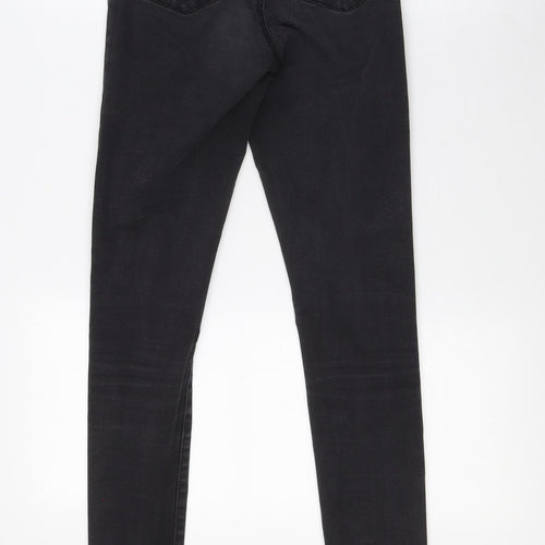 denim co Womens Black Cotton Skinny Jeans Size 10 L30 in Regular Button