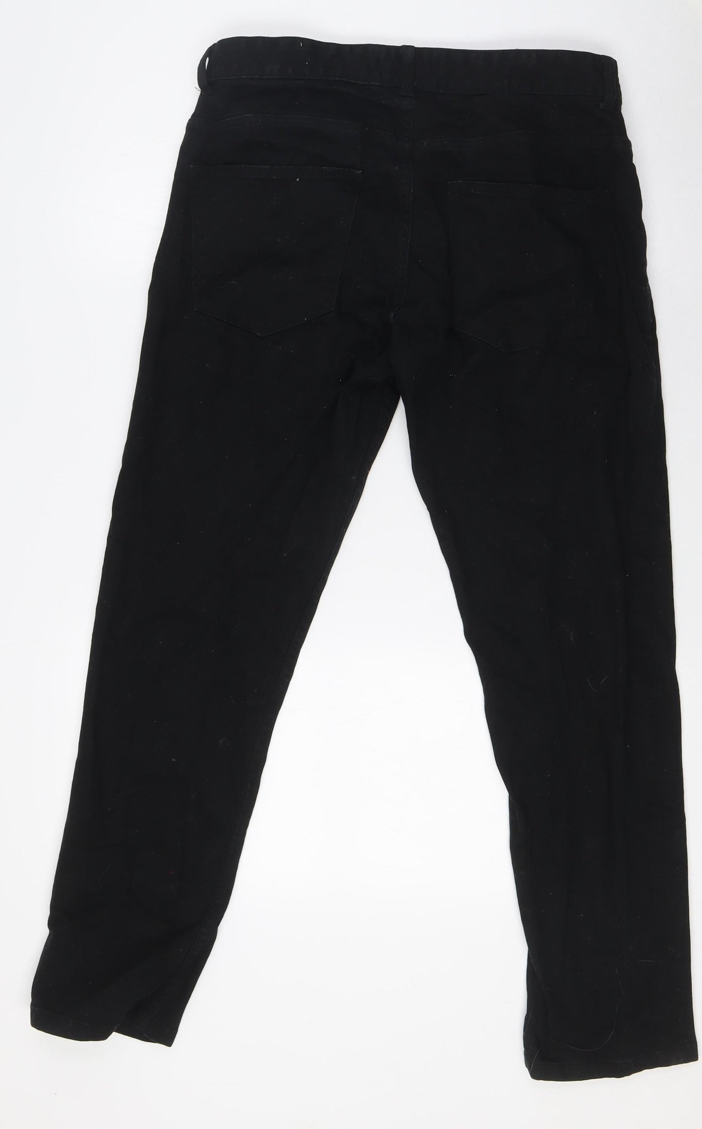 ACW85 Mens Black Cotton Skinny Jeans Size 32 in L32 in Slim Button