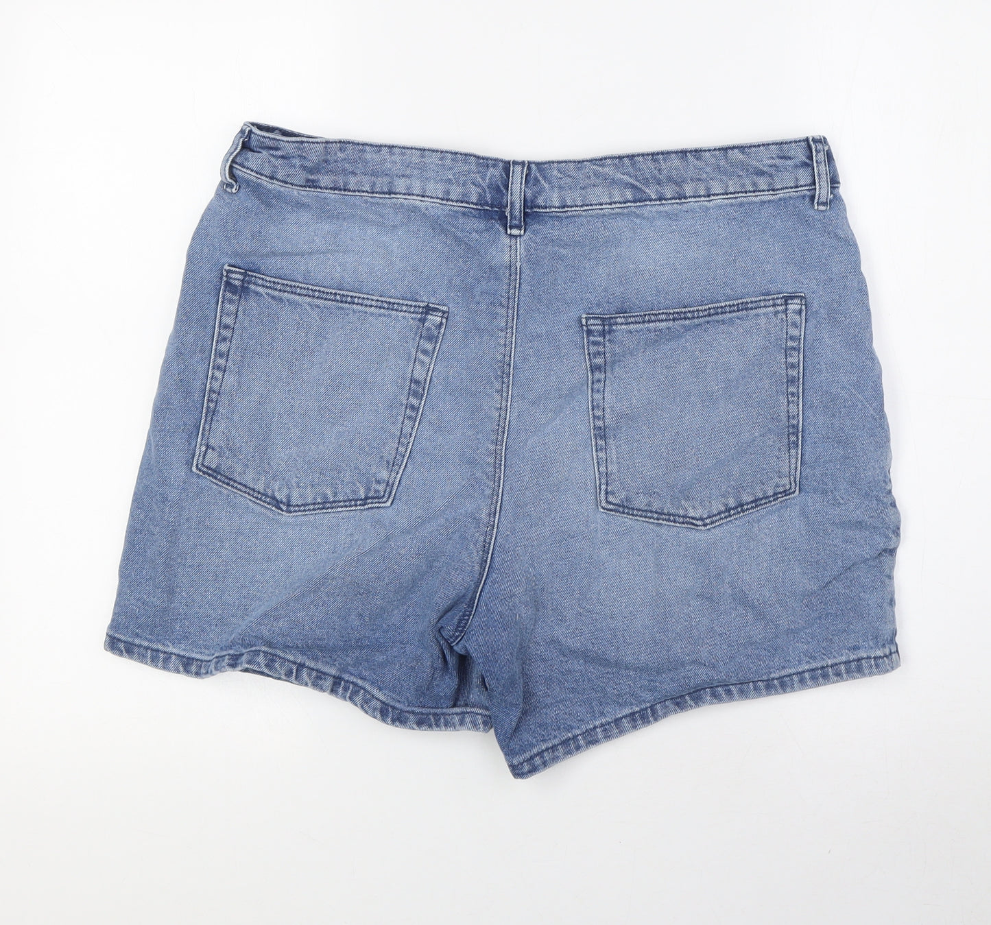 ASOS Mens Blue Cotton Bermuda Shorts Size 34 in Regular Button