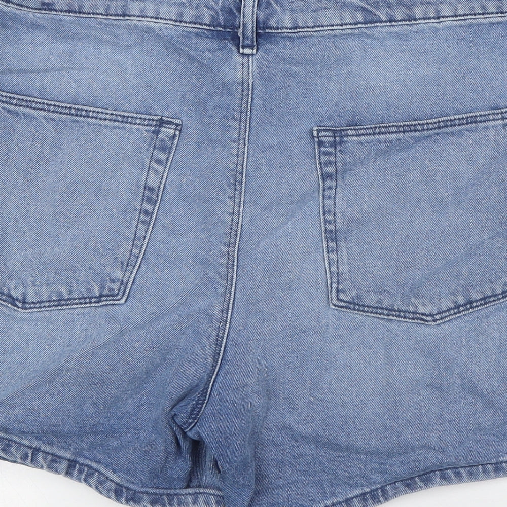 ASOS Mens Blue Cotton Bermuda Shorts Size 34 in Regular Button