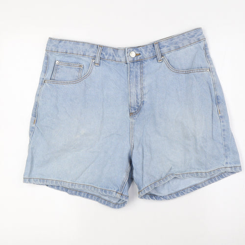 ASOS Mens Blue Cotton Bermuda Shorts Size 34 in Regular Button