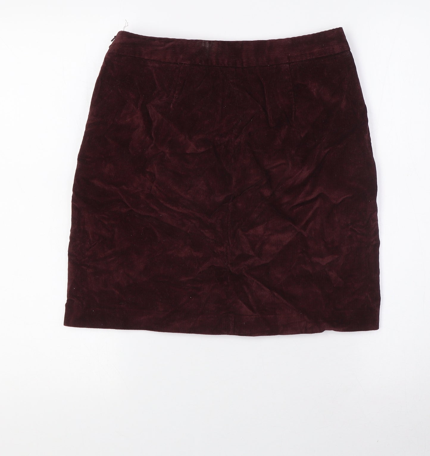 Banana Republic Womens Purple Herringbone Cotton A-Line Skirt Size 4 Hook & Eye